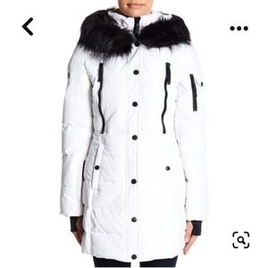 Nautica 3/4 length winter white jacket. Size xs. EUC